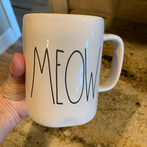 Rae Dunn Coffee Mug Meow Kitty Cat Cup - Picture 3 of 8